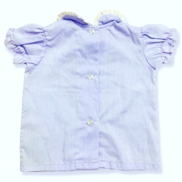 ⭐️Vintage 1980s Lavender Collar Shirt Blouse - Picture 2 of 4